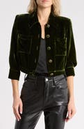 L'AGENCE Jia Cropped Velvet Jacket