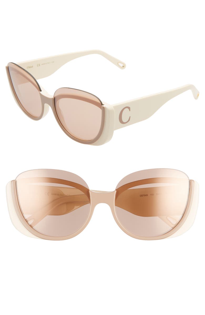 Chloé Cayla 59mm Butterfly Sunglasses, Main, color,