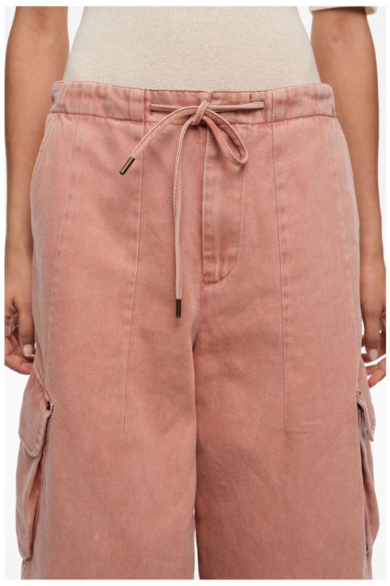 Denim Cargo Trousers, Alternate, color, PEACH