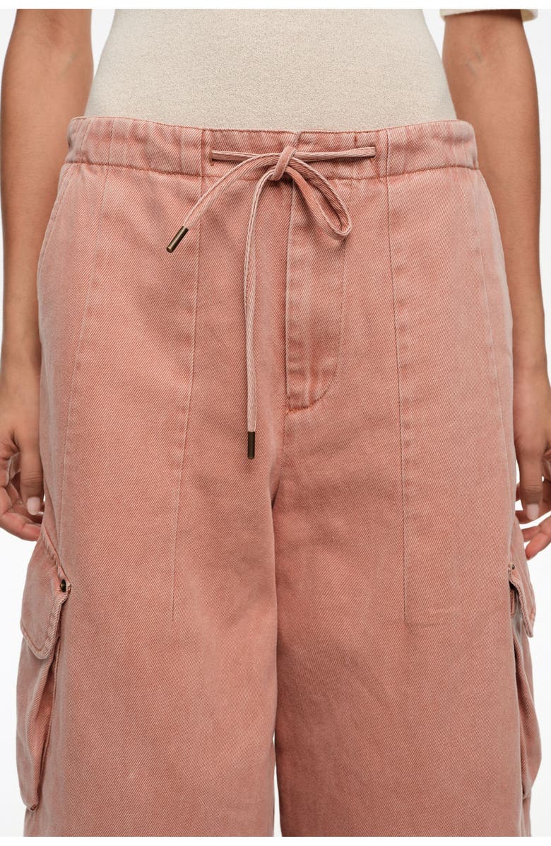 Bimba y Lola Denim Cargo Trousers, Alternate, color, Peach