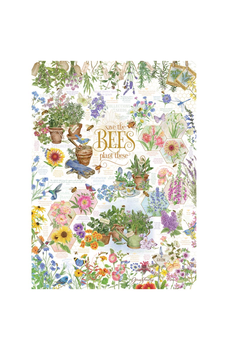 Cobble Hill Save the Bees 1000 Piece Puzzle, Alternate, color, Multicolored