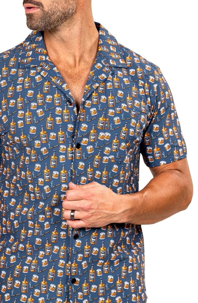 Maceoo Marthy Black Camp Shirt, Alternate, color, Black