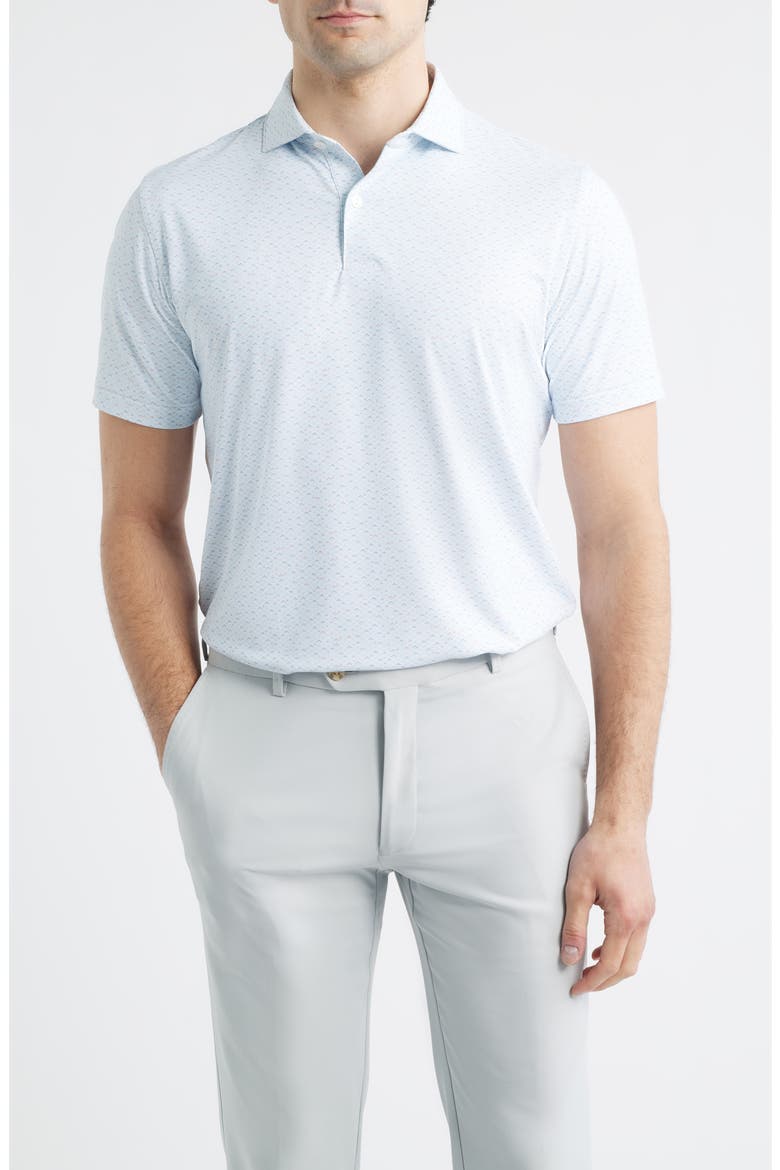 Soprano Waves Performance Jersey Golf Polo, Main, color, WHITE