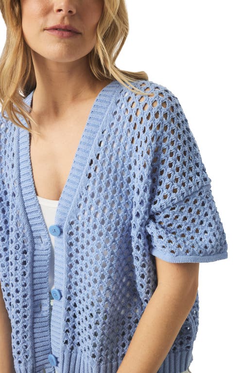 Splendid Nova Short Sleeve Cotton Pointelle Cardigan