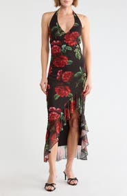 Madden Girl Halter High Low Maxi Dress