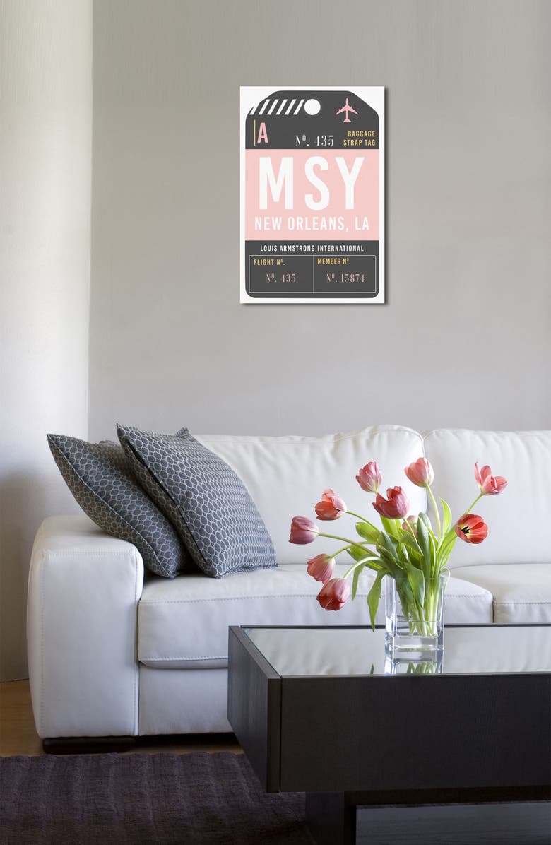 Oliver Gal New Orleans Luggage Tag Wall Art, Alternate, color, 