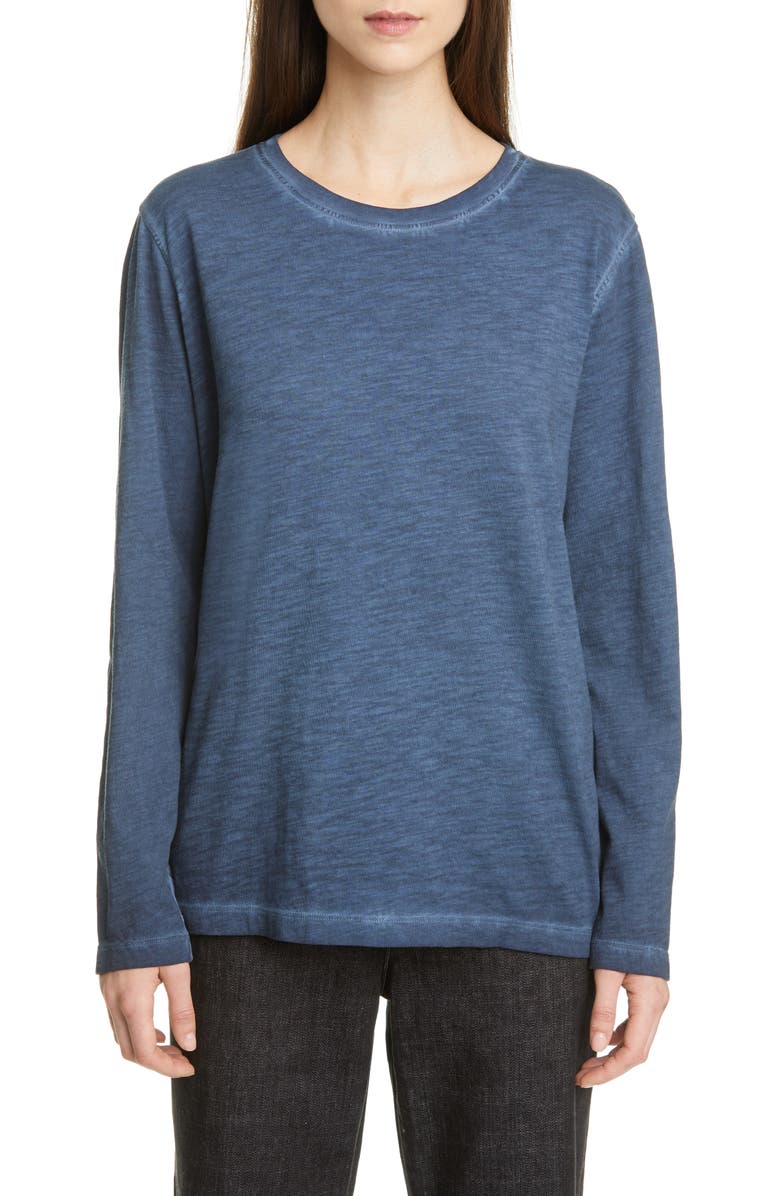 Eileen Fisher Slubby Organic Cotton Tee, Alternate, color,