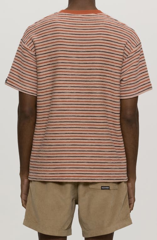 Maui And Sons Maui & Sons Dobby Days Oversize Stripe T-shirt In Hibiscus