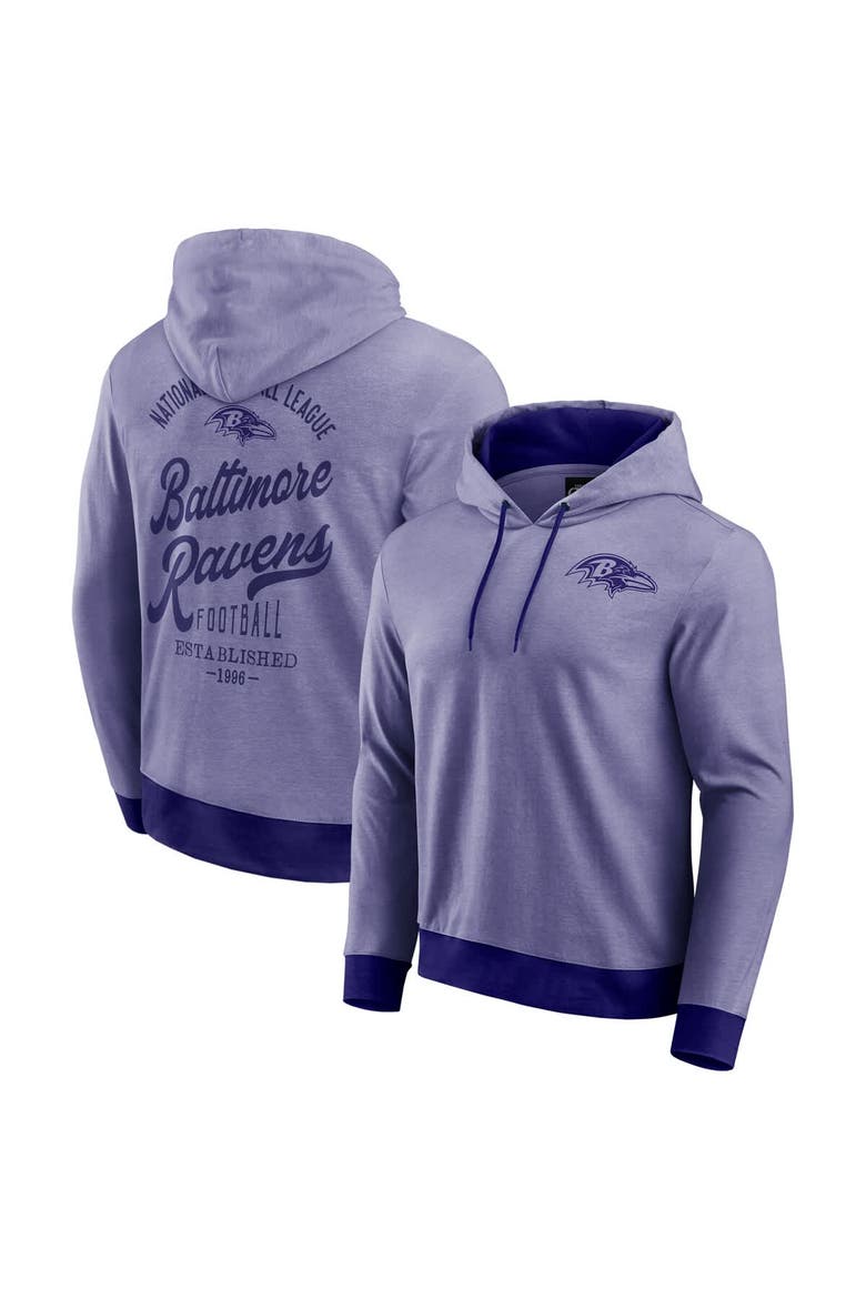 Men's Darius Rucker Collection by Fanatics Purple Baltimore Ravens Tonal Knit Pullover Hoodie, Main, color, Heather Purple