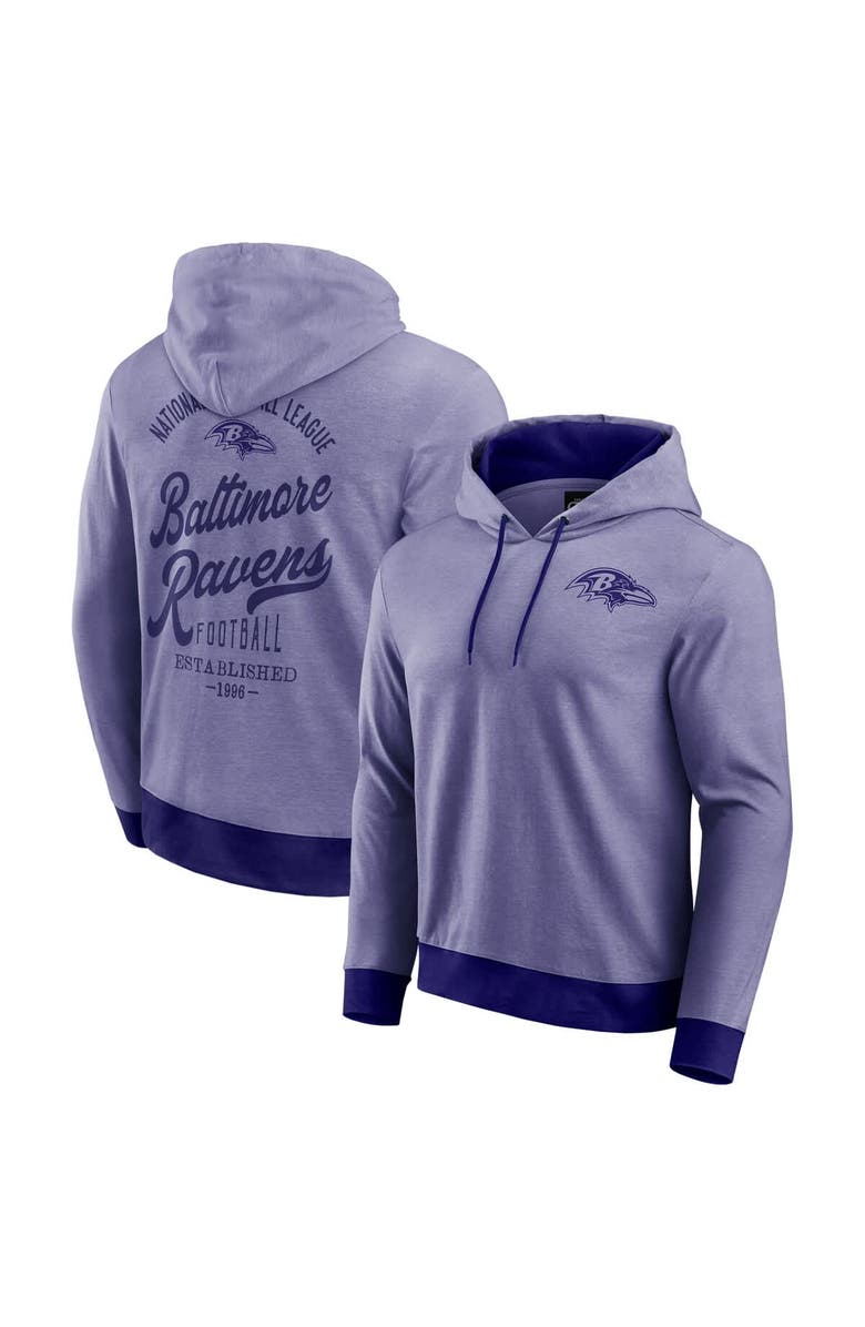 Darius Rucker Collection by Fanatics Men's Darius Rucker Collection by Fanatics Purple Baltimore Ravens Tonal Knit Pullover Hoodie, Main, color, Heather Purple