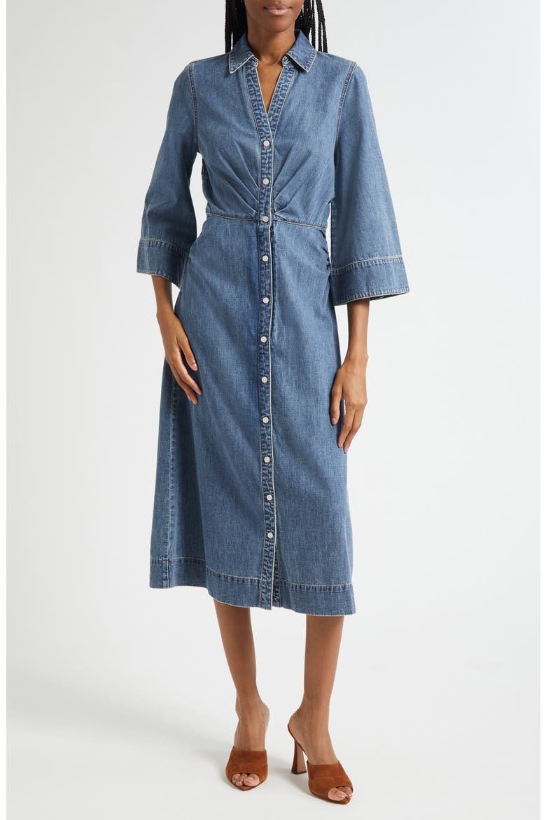 Haydon Denim Shirtdress, Main, color, REBEL BLUE