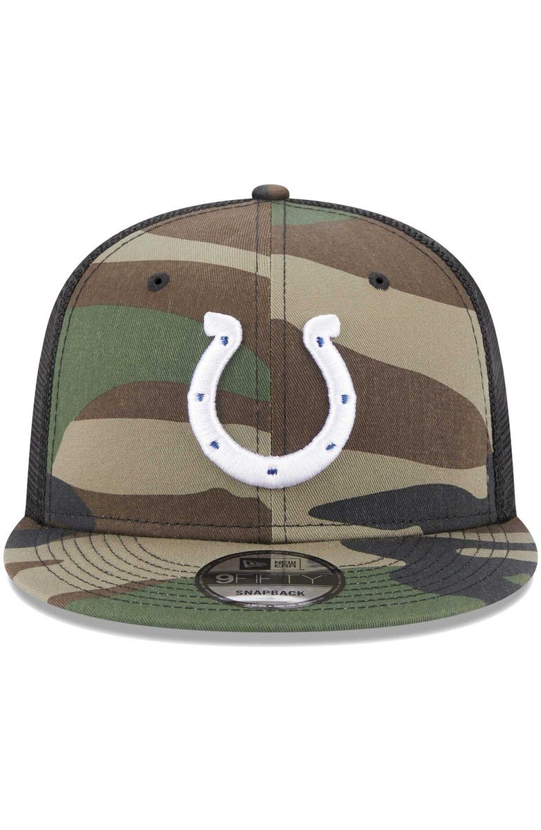 New Era Men's New Era Camo Indianapolis Colts Classic Trucker 9FIFTY Snapback Hat, Alternate, color, 