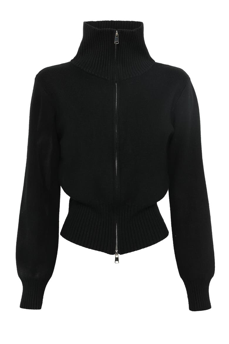 Clarisse Knit Jacket, Alternate, color, Black