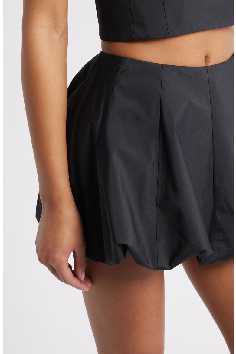 Georgeanne Bubble Miniskirt, Alternate, color, BLACK