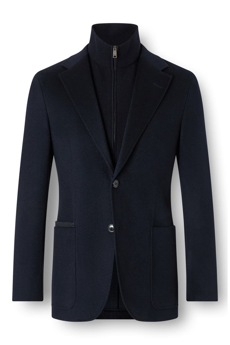 Single Breasted Cashmere Sport Coat, Alternate, color, NAVY BLUE