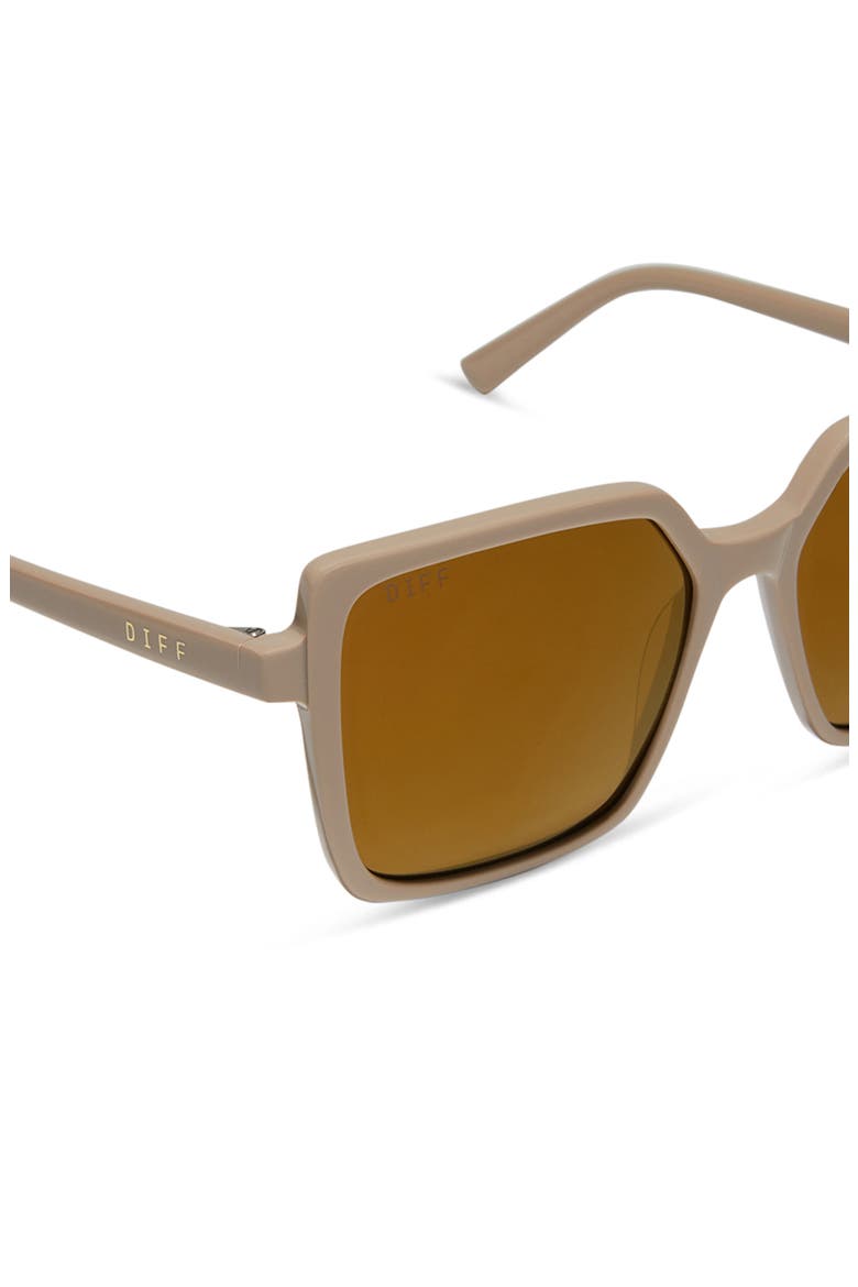Esme 53mm Polarized Square Sunglasses, Alternate, color, BROWN GOLD FLASH