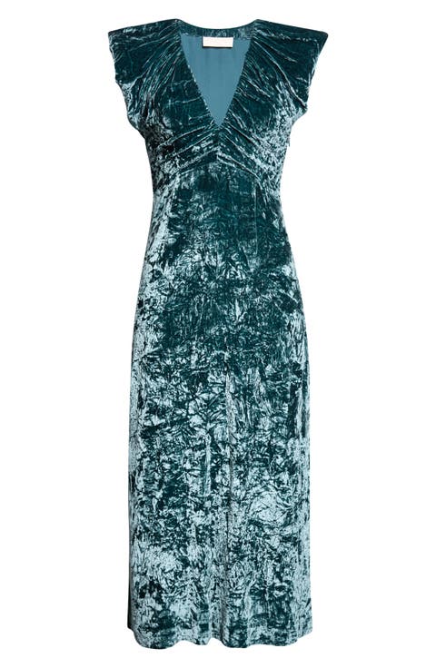 Astra V-Neck Velvet Cocktail Dress