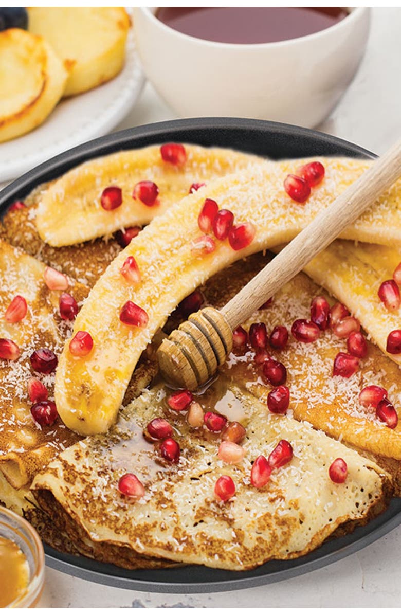 MASTERPAN Black Classico Series Non-Stick Cast Aluminum 11" Crepe Pan, Alternate, color, 