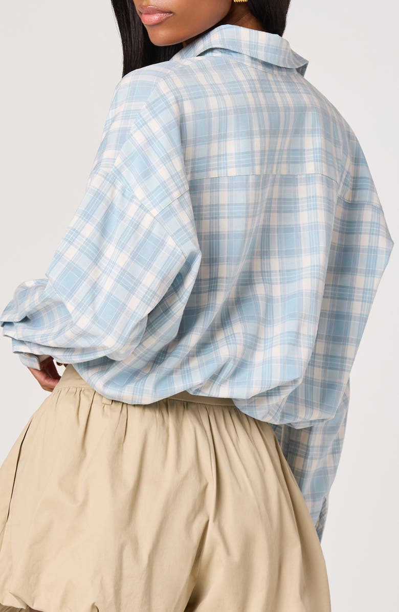 ASTR the Label Jensen Plaid Woven Shirt, Alternate, color, Blue Plaid