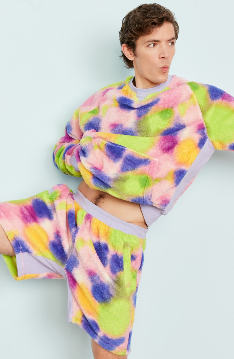 Jambys Floof Crew Crewneck, Alternate, color, Neon Blur