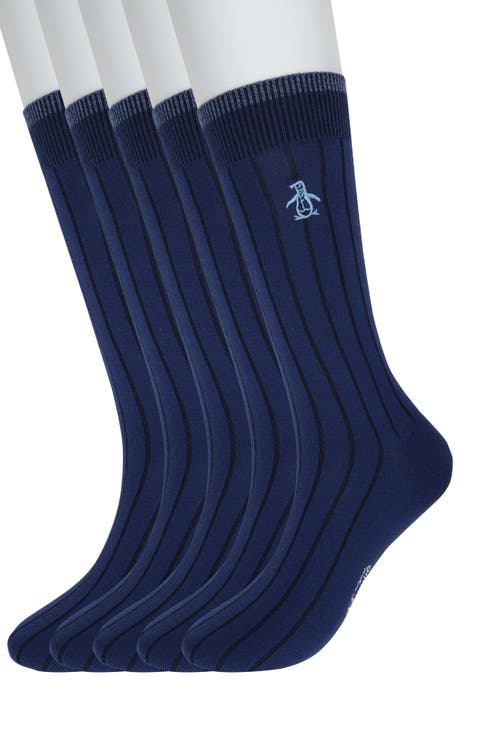 Assorted 5-Pack Rib Dress Socks