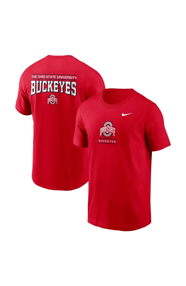 Nike Men's Nike Scarlet Ohio State Buckeyes 2-Hit T-Shirt, Main, color,