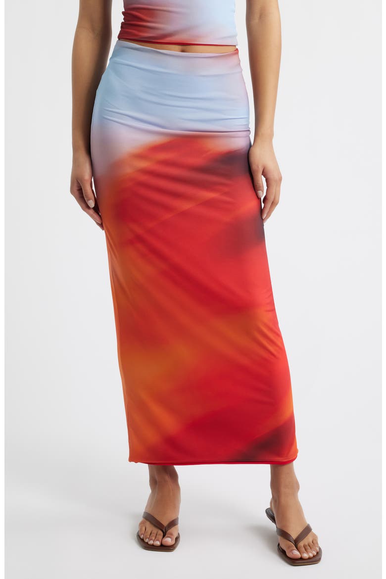 Tu X Mi Maxi Skirt, Main, color, ROSELLA