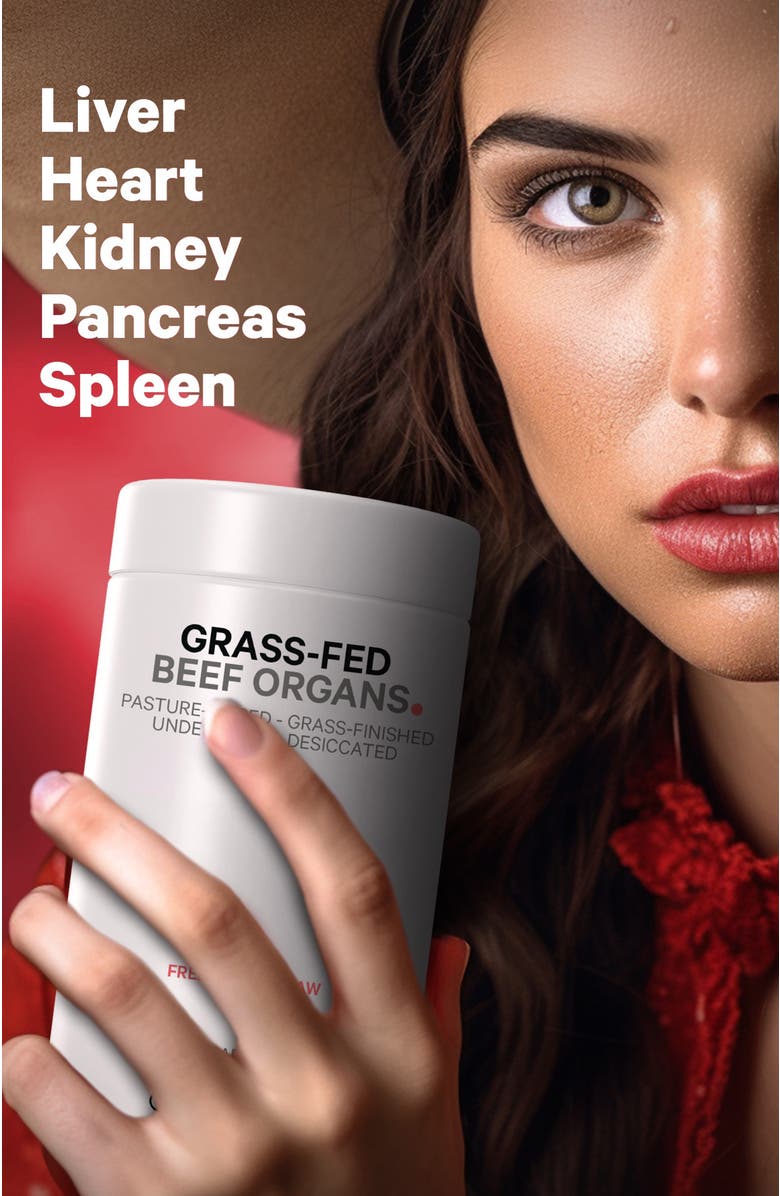 Codeage Grass-Fed Beef Organs Glandulars Supplement, Alternate, color, White