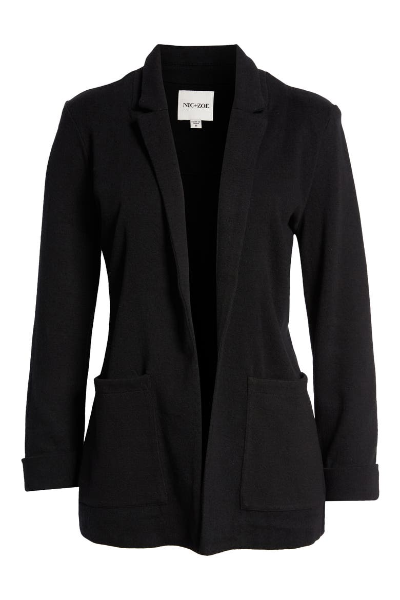 Knit Blazer, Alternate, color, BLACK ONYX
