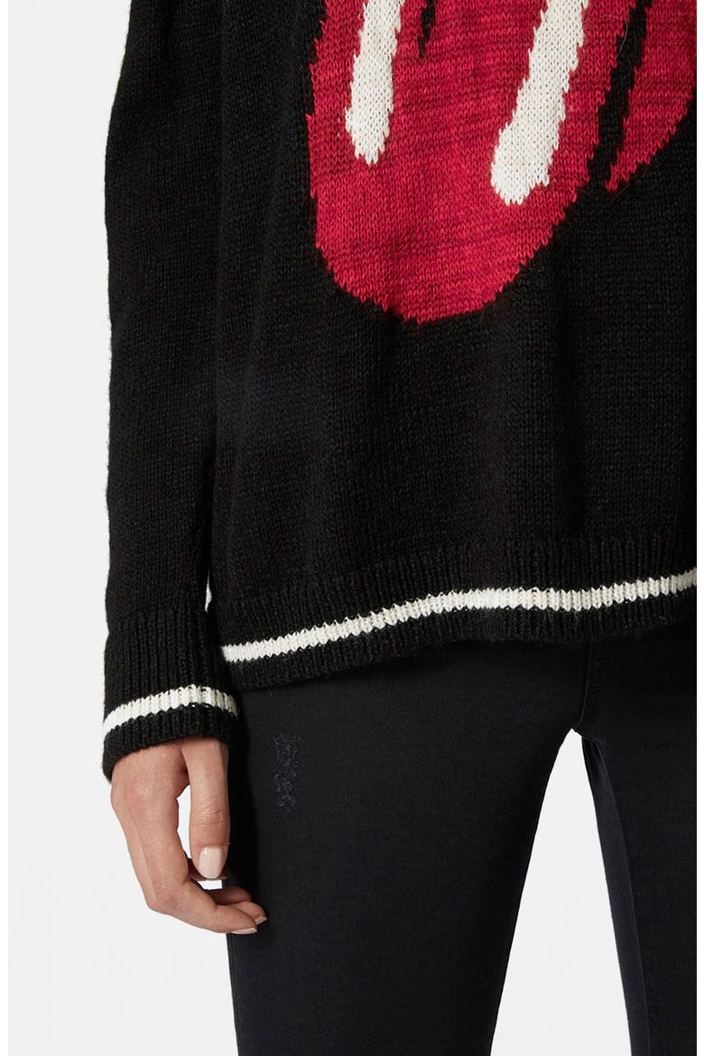 'Rolling Stone' Sweater, Alternate, color, BLACK