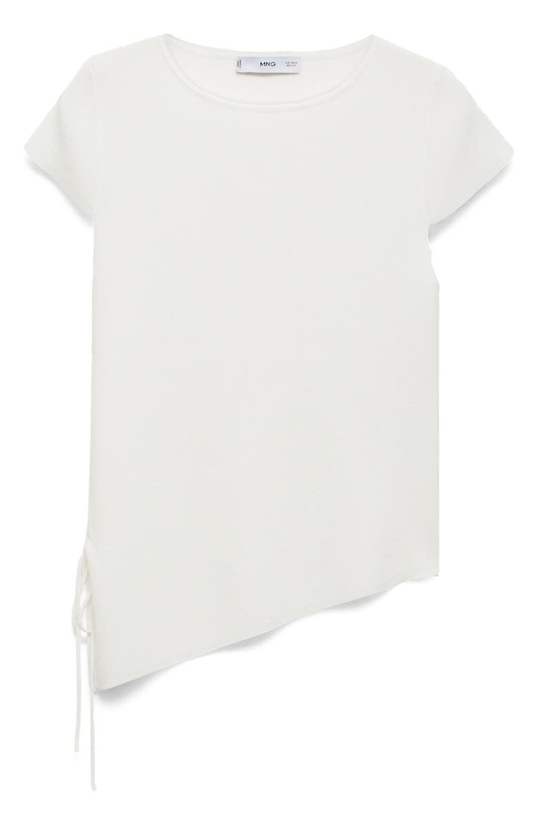 MANGO Pepa Side Tie Rib Top, Main, color,