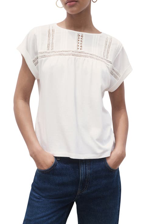 Openwork Cotton T-Shirt