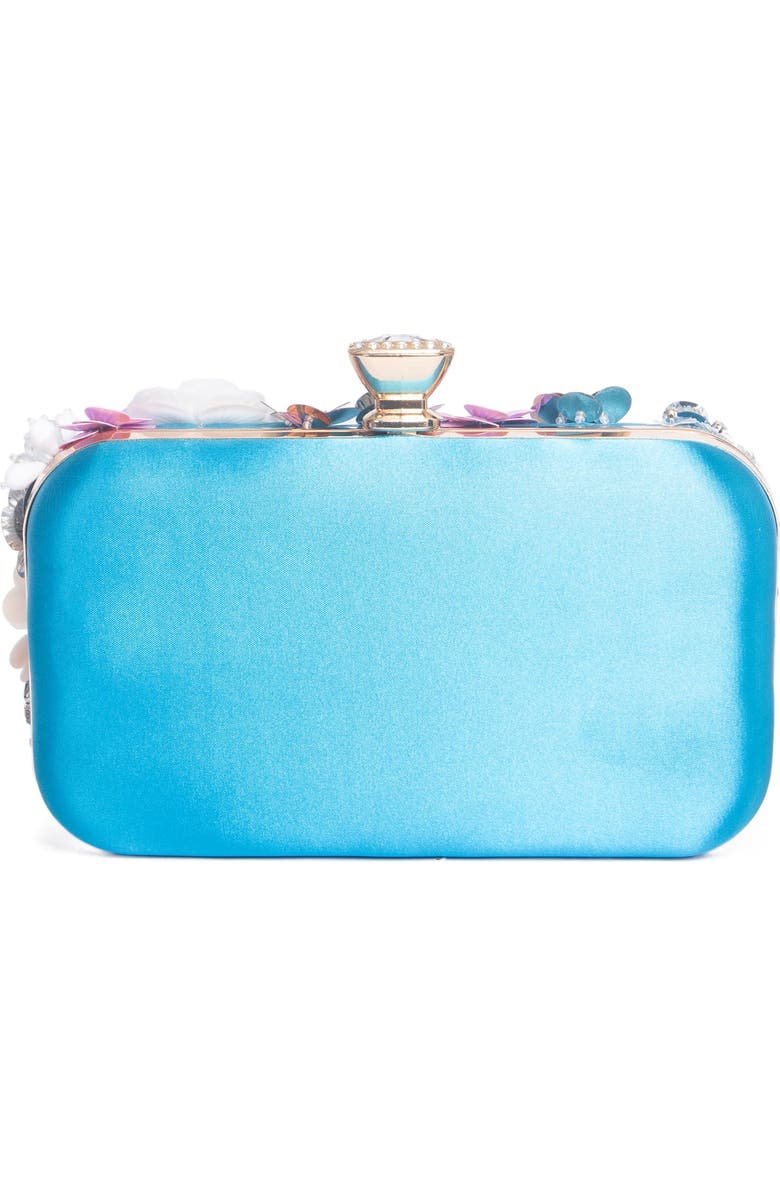 Lauren Lorraine Flower Clutch, Alternate, color, Blue