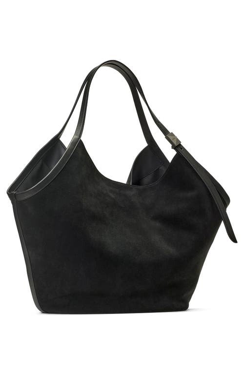 Kate Spade New York Extra Large Deco Suede Tulip Tote In Black