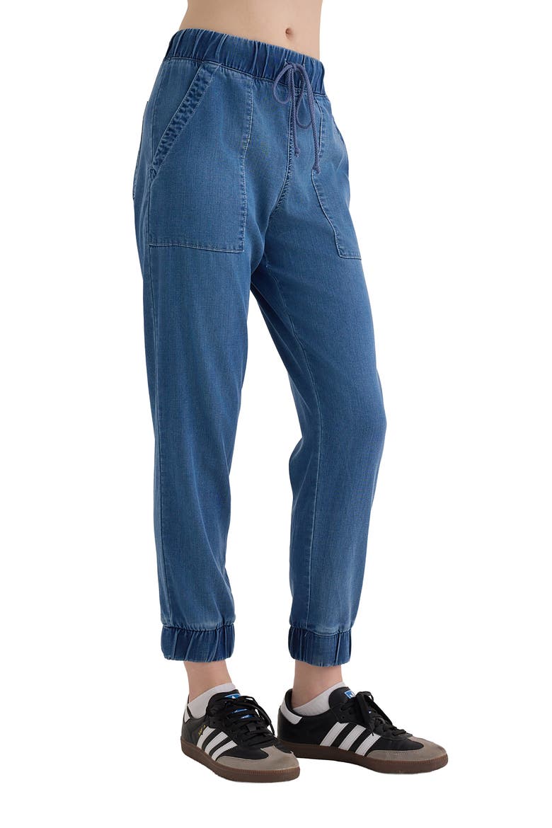 Denim Pocket Joggers, Alternate, color, INDIGO SPRAY WASH