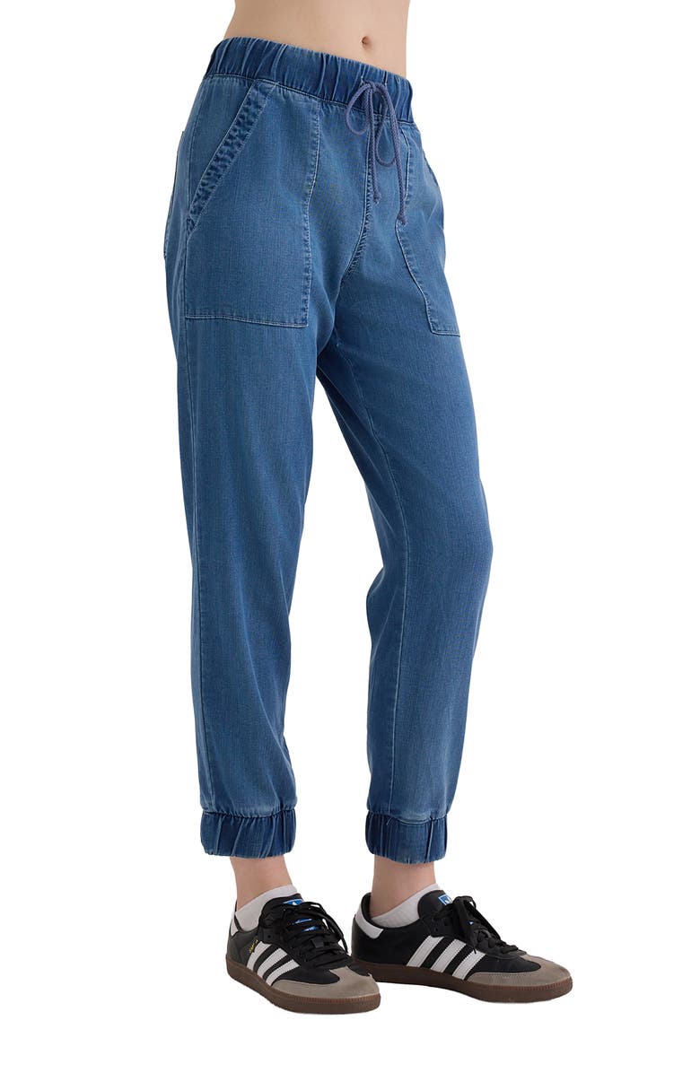 Bella Dahl Denim Pocket Joggers, Alternate, color, Indigo Spray Wash