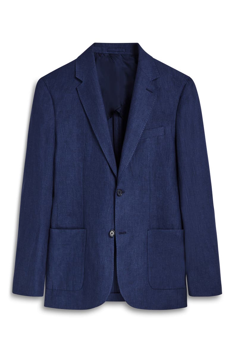 Bugatchi Linen Blazer, Alternate, color, Navy