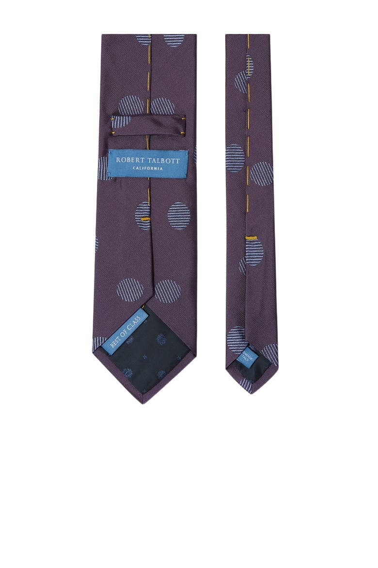 Robert Oval Geo Jacquard Best of Class Necktie, Alternate, color, Purple