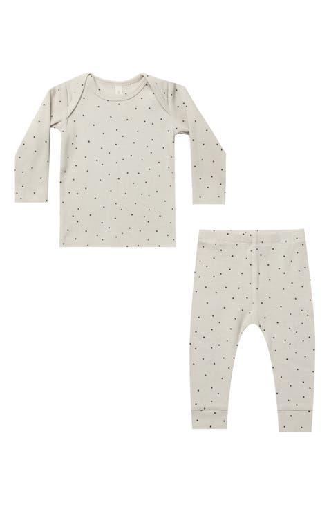 Stretch Organic Cotton Rib Long Sleeve T-Shirt & Leggings Set (Baby)