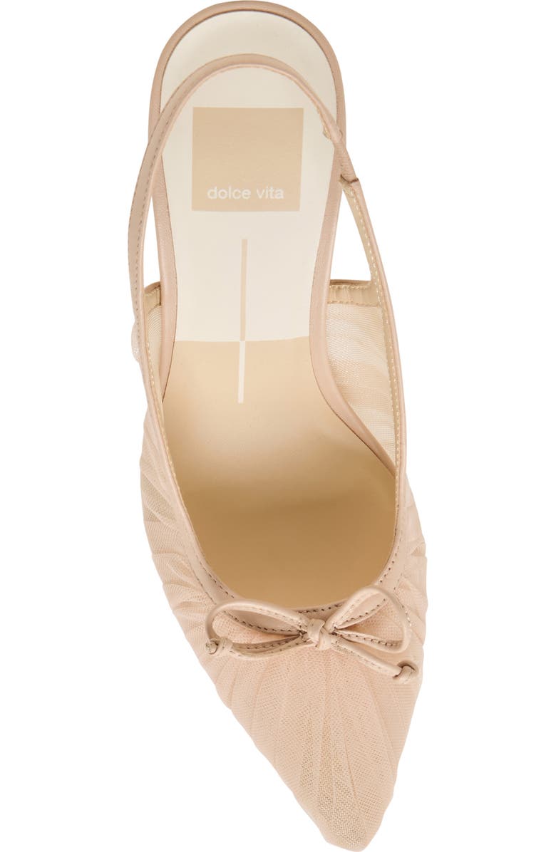 Dolce Vita Yela Slingback Pointed Toe Pump, Alternate, color, Praline Tule