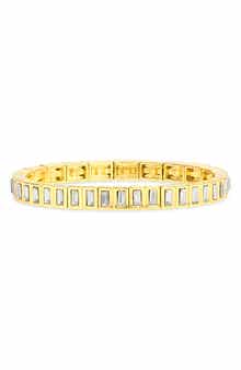 BaubleBar Baguette Crystal Stretch Bracelet