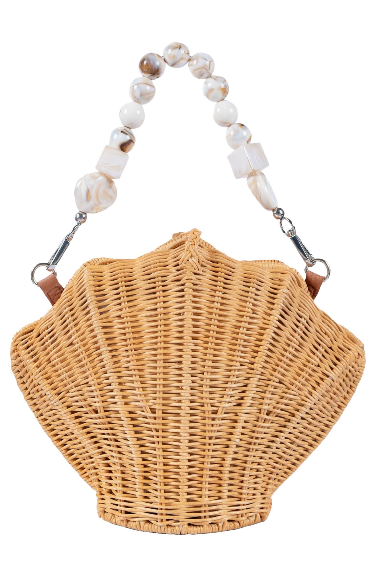 Jelavu Shellie Shell Basket Bag, Alternate, color, Marble Natural