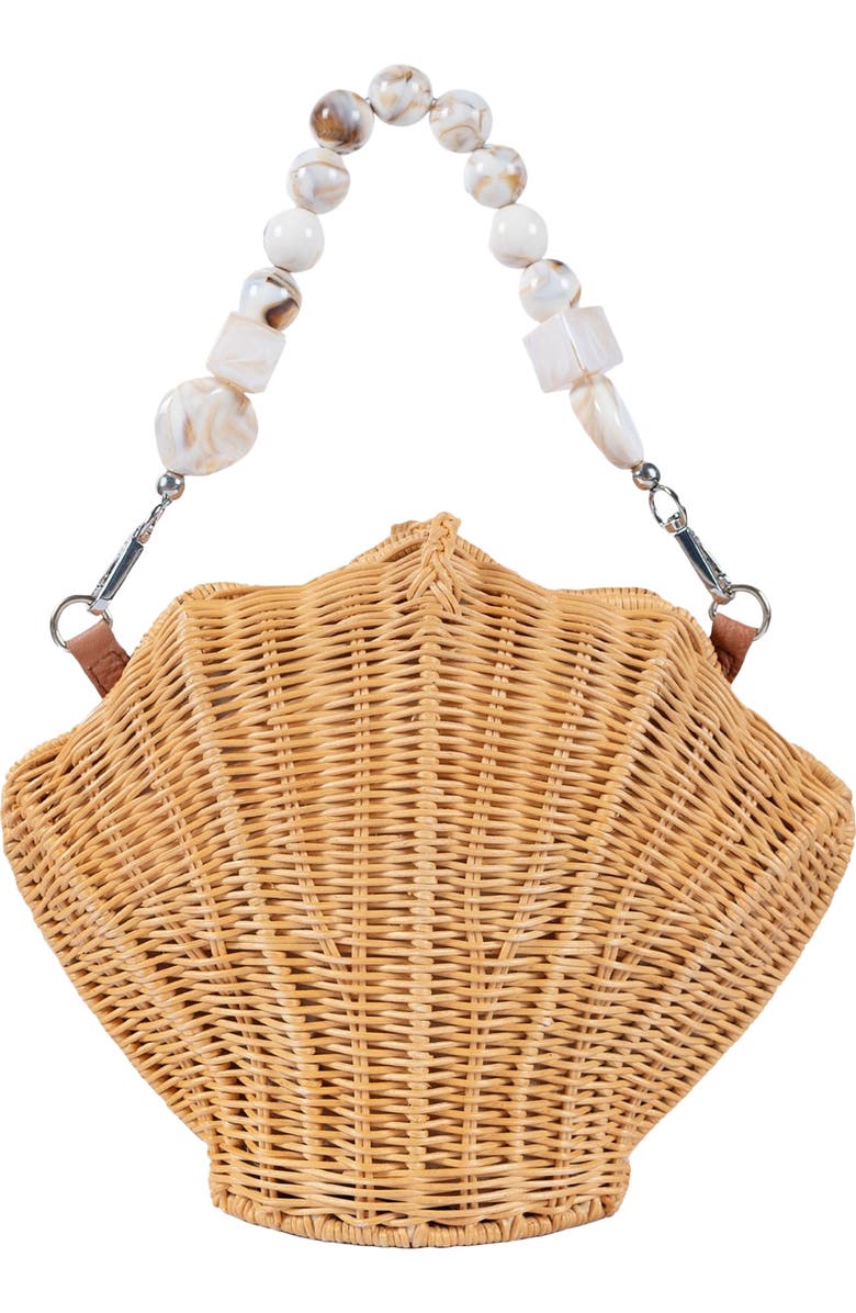Jelavu Shellie Shell Basket Bag, Alternate, color, Marble Natural