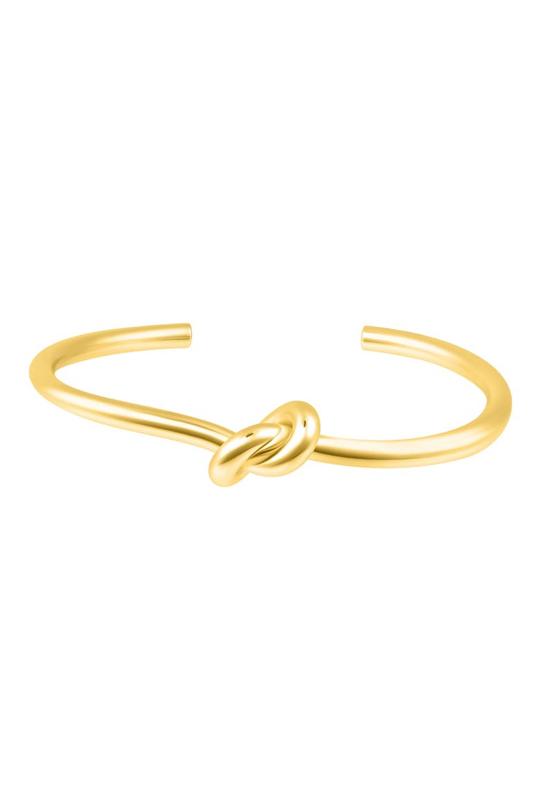 Plated Knot Cuff Bracelet, Main, color, GOLD