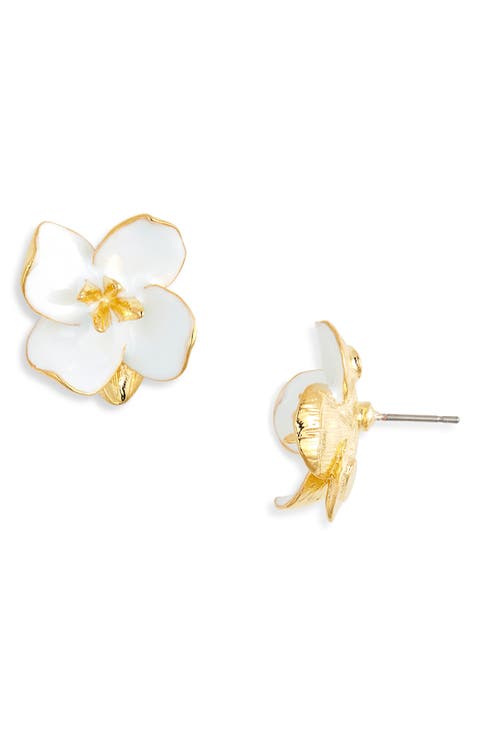 Enamel Flower Earrings