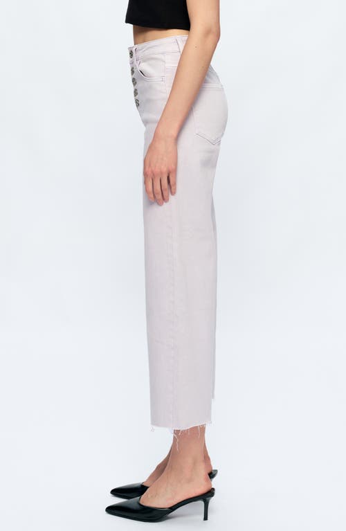 Bayeas High Waist Raw Hem Ankle Wide Leg Jeans