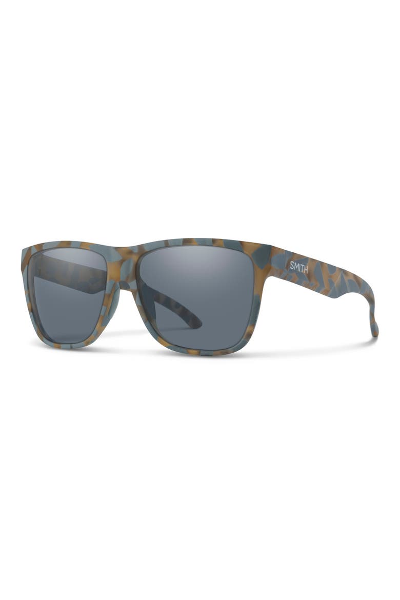 Lowdown XL 2 60mm ChromaPop™ Polarized Square Sunglasses, Alternate, color, MATTE FLINT / TARMAC TORTOISE / CHROMAPOP POLARIZED SLATE