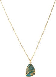 SAACHI 18K Gold Plated Mojave Howlite Necklace