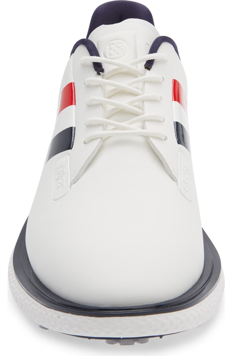 G/FORE Gallivanter Stripe Golf Shoe, Alternate, color, Snow/ Twilight