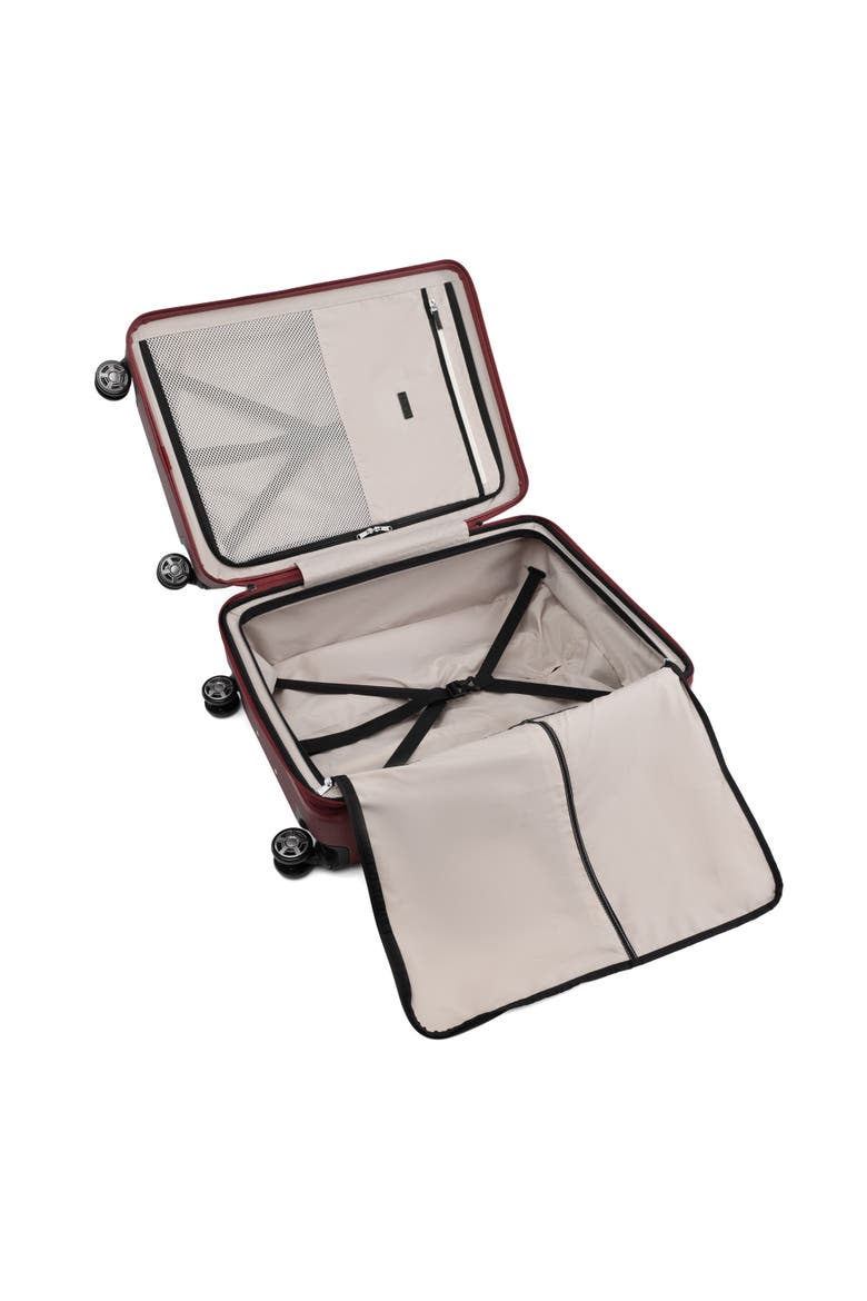 Platinum Elite Hardside Expandable 25" Medium Checked Spinner Luggage, Alternate, color, Daring Red